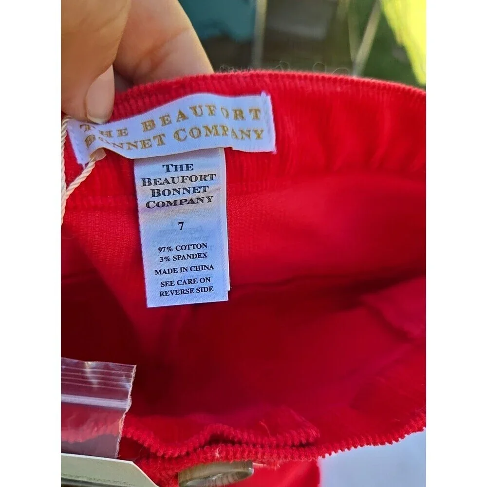 The Beauford Bonnet Company girl, Pep Club Pant-corduroy Richmond Red Size 7